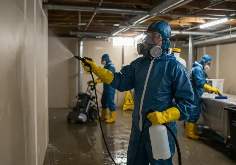 Basement Sanitization and Antimicrobial Treatment process in Edgewood, FL